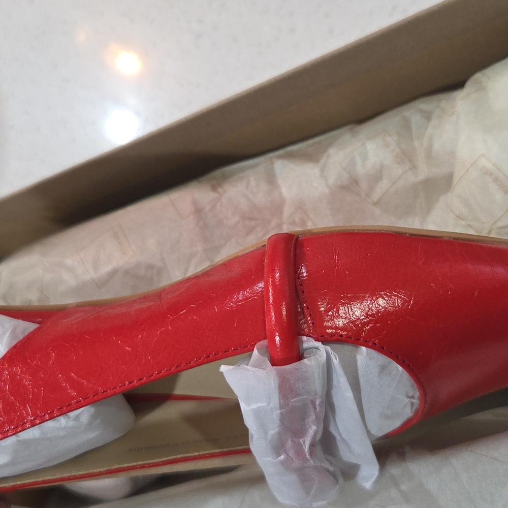 ❤️🔹️Dolce Vita 🔹️Payge Flats Chili Crinkle Patent Slingback - Picture 9 of 9